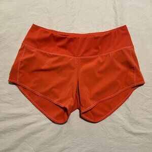 Oiselle Roga Running Shorts - Orange, Size 6
